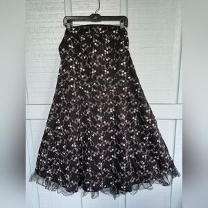 torrid Strapless Black Dress with White Floral Embroidery Measures a 1X2X Whimsy